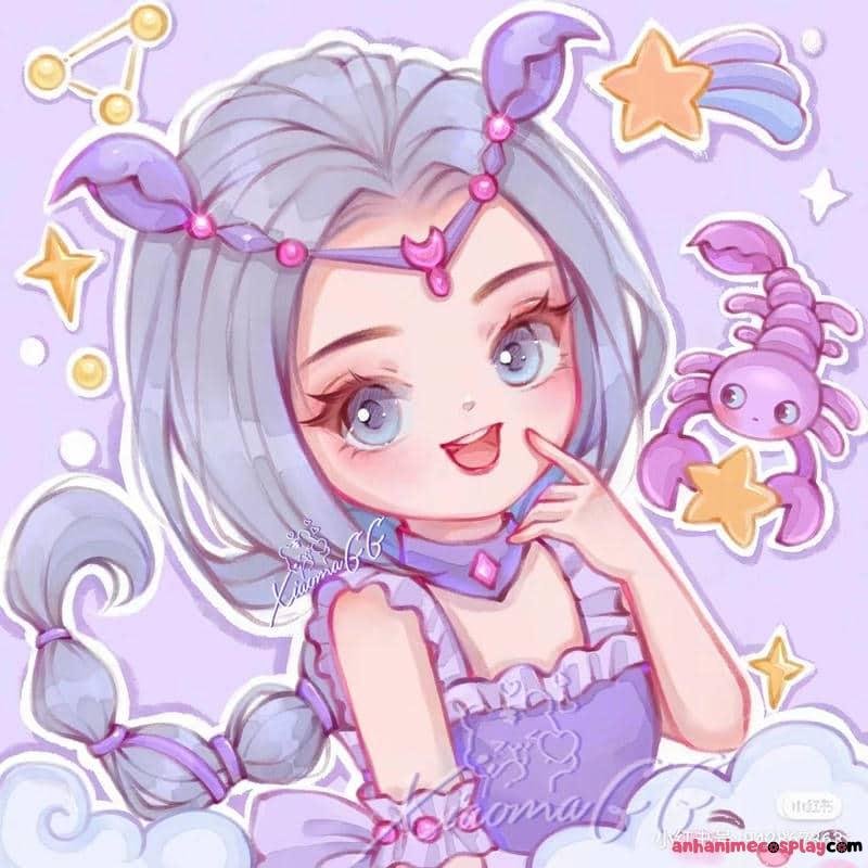 hình ảnh cung bọ cạp nữ anime cute